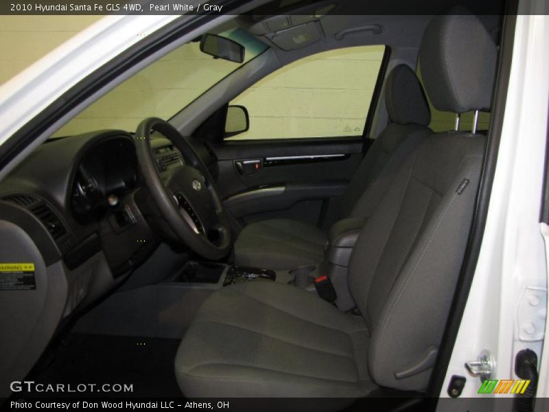 Pearl White / Gray 2010 Hyundai Santa Fe GLS 4WD