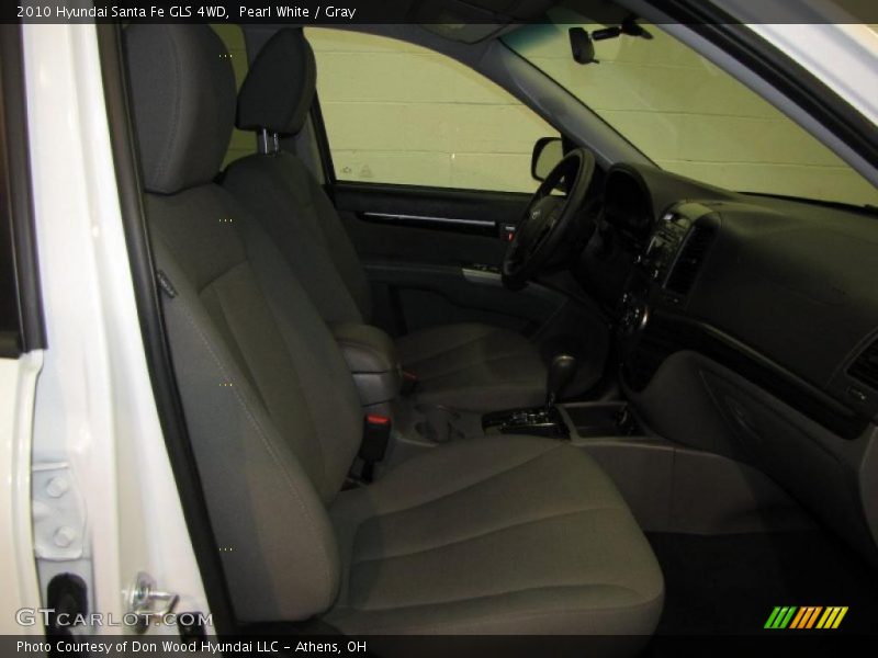 Pearl White / Gray 2010 Hyundai Santa Fe GLS 4WD