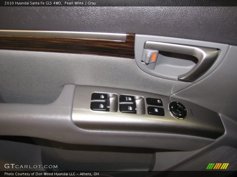 Pearl White / Gray 2010 Hyundai Santa Fe GLS 4WD