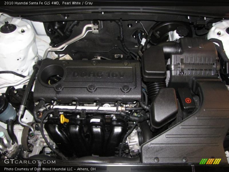 Pearl White / Gray 2010 Hyundai Santa Fe GLS 4WD