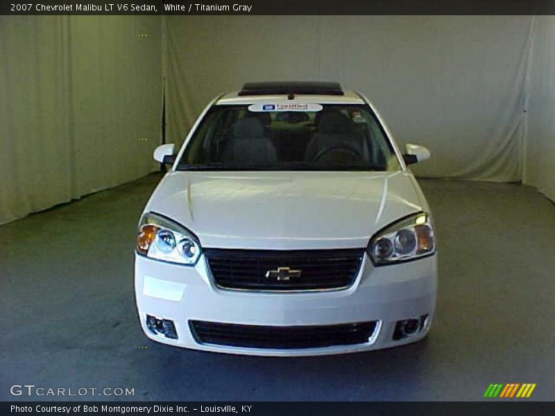 White / Titanium Gray 2007 Chevrolet Malibu LT V6 Sedan