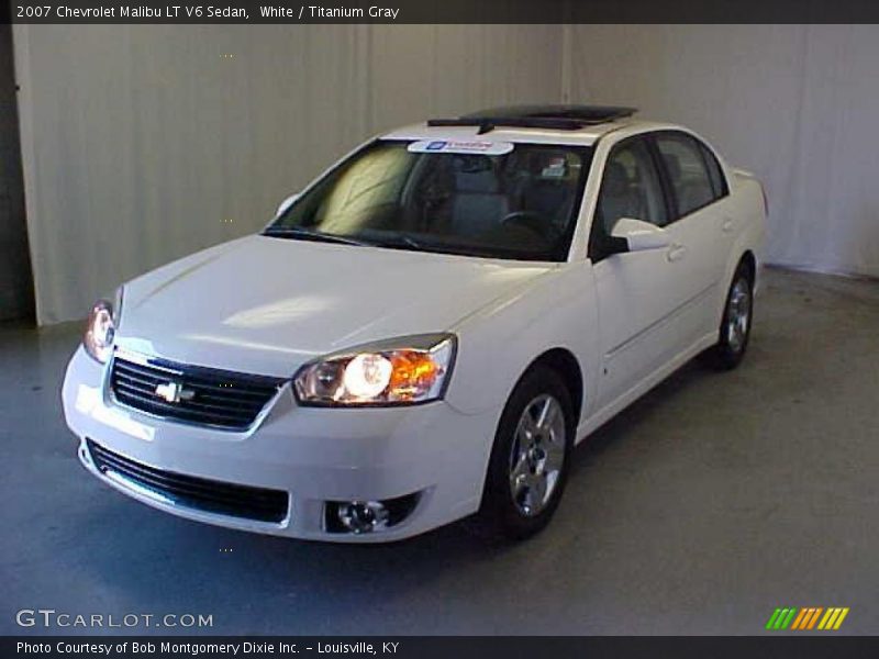 White / Titanium Gray 2007 Chevrolet Malibu LT V6 Sedan