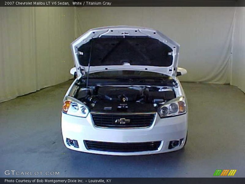 White / Titanium Gray 2007 Chevrolet Malibu LT V6 Sedan