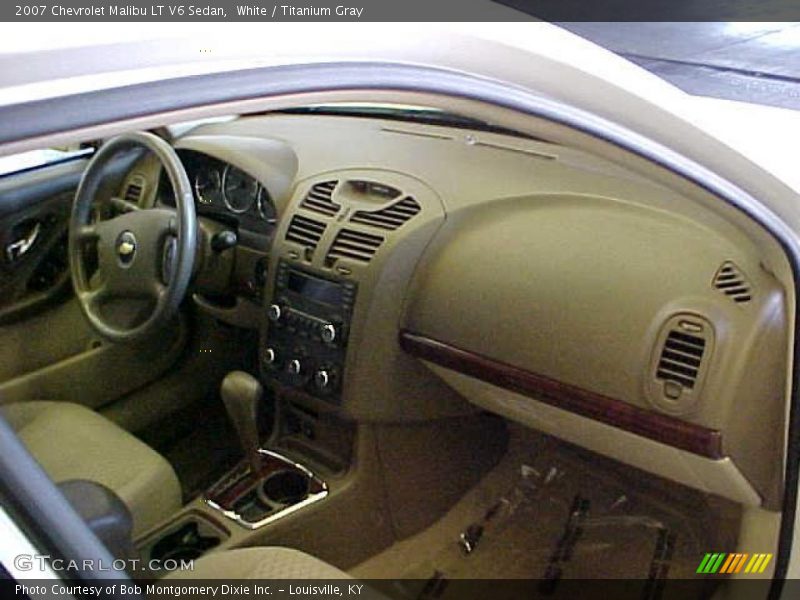 White / Titanium Gray 2007 Chevrolet Malibu LT V6 Sedan