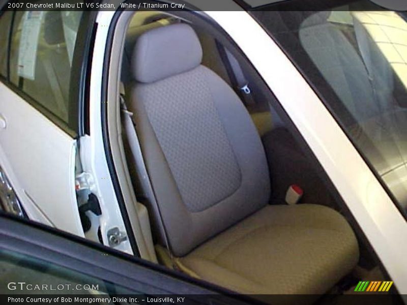 White / Titanium Gray 2007 Chevrolet Malibu LT V6 Sedan