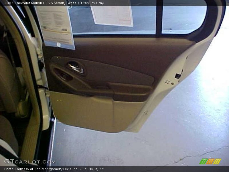 White / Titanium Gray 2007 Chevrolet Malibu LT V6 Sedan