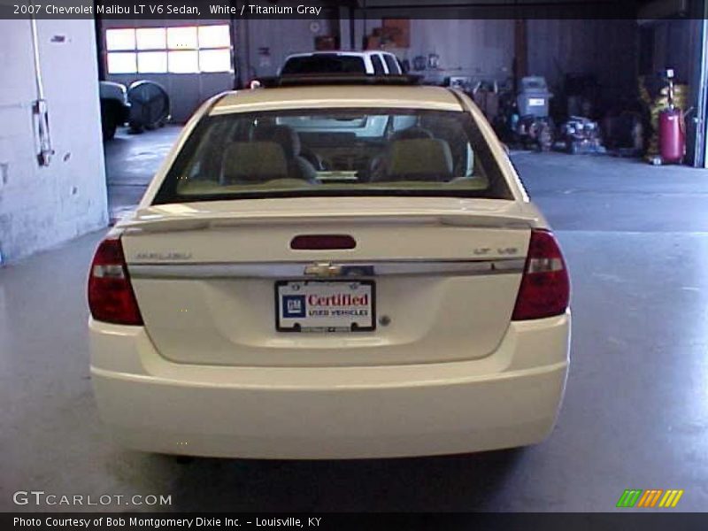 White / Titanium Gray 2007 Chevrolet Malibu LT V6 Sedan