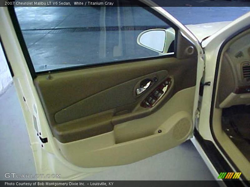 White / Titanium Gray 2007 Chevrolet Malibu LT V6 Sedan