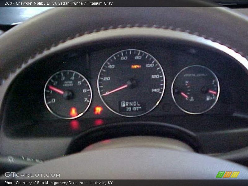 White / Titanium Gray 2007 Chevrolet Malibu LT V6 Sedan