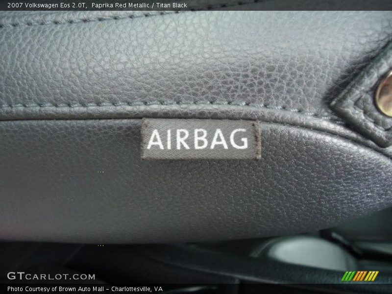 Paprika Red Metallic / Titan Black 2007 Volkswagen Eos 2.0T