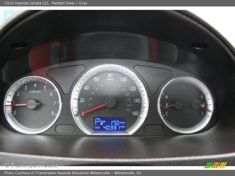 Radiant Silver / Gray 2010 Hyundai Sonata GLS