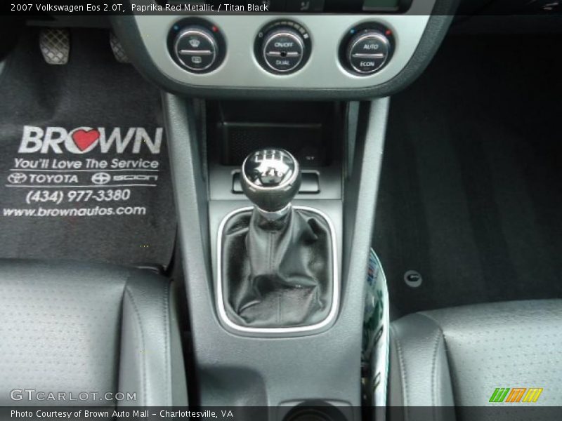 Paprika Red Metallic / Titan Black 2007 Volkswagen Eos 2.0T