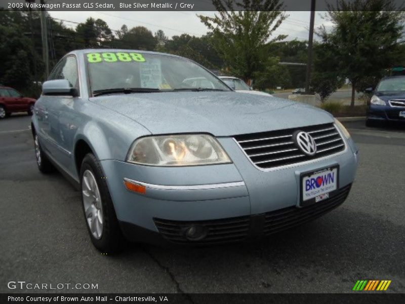 Blue Silver Metallic / Grey 2003 Volkswagen Passat GLS Sedan