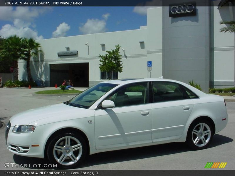 Ibis White / Beige 2007 Audi A4 2.0T Sedan