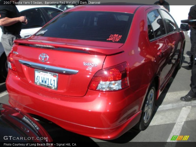 Barcelona Red Metallic / Dark Charcoal 2007 Toyota Yaris S Sedan