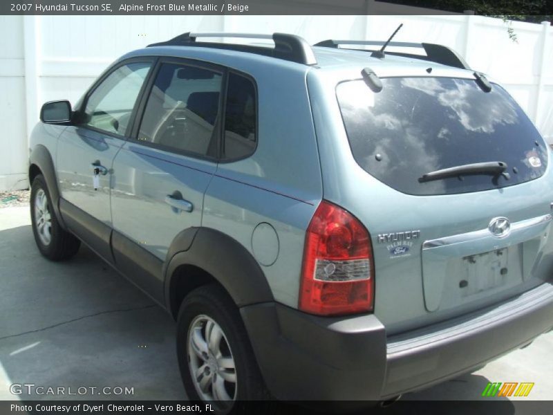 Alpine Frost Blue Metallic / Beige 2007 Hyundai Tucson SE
