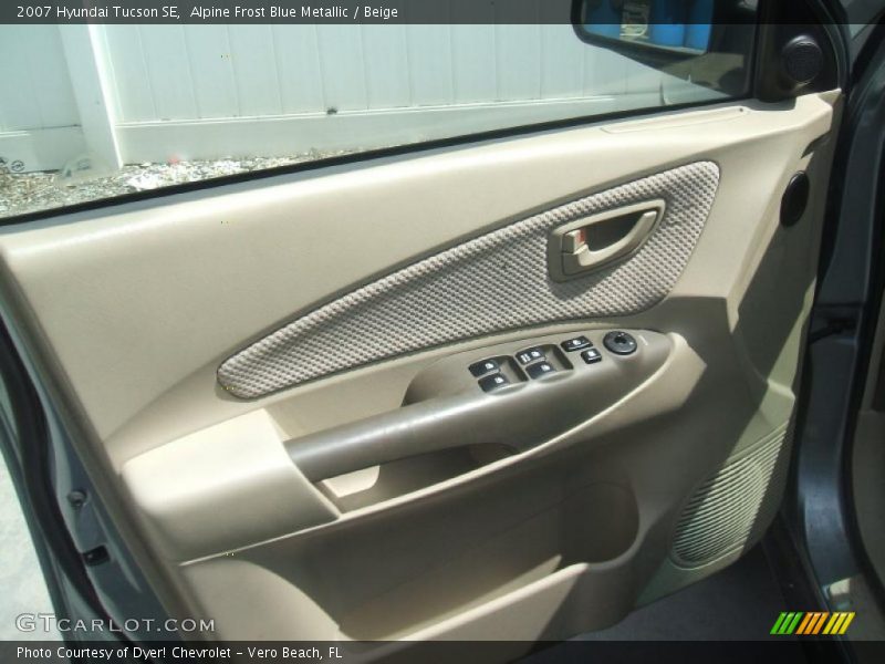 Alpine Frost Blue Metallic / Beige 2007 Hyundai Tucson SE