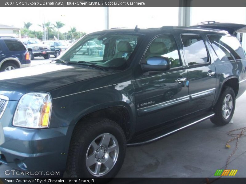 Blue-Green Crystal / Cocoa/Light Cashmere 2007 GMC Yukon XL Denali AWD