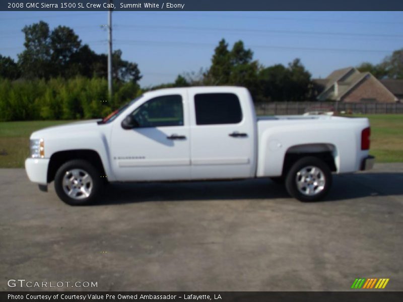 Summit White / Ebony 2008 GMC Sierra 1500 SL Crew Cab
