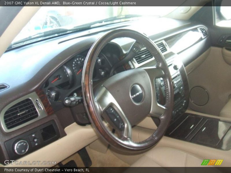 Blue-Green Crystal / Cocoa/Light Cashmere 2007 GMC Yukon XL Denali AWD