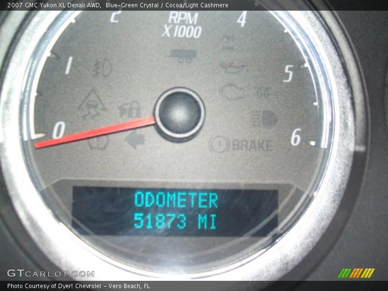 Blue-Green Crystal / Cocoa/Light Cashmere 2007 GMC Yukon XL Denali AWD