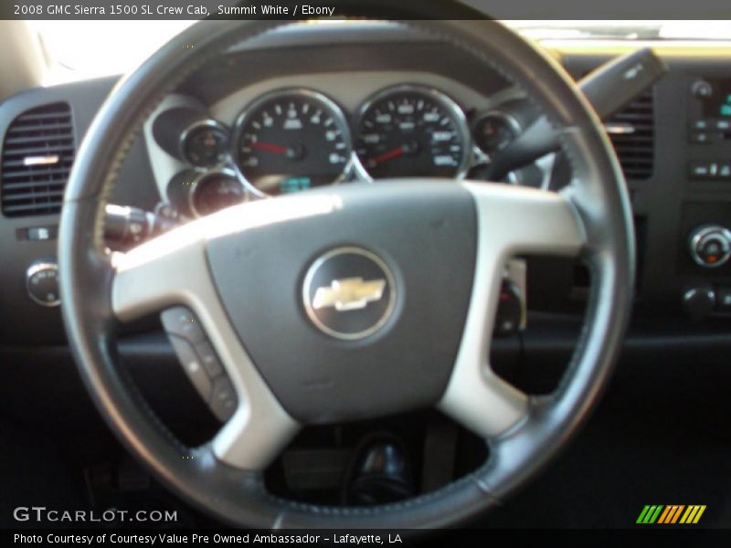 Summit White / Ebony 2008 GMC Sierra 1500 SL Crew Cab