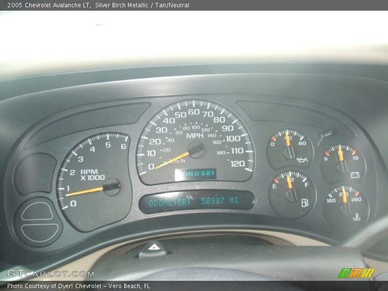 Silver Birch Metallic / Tan/Neutral 2005 Chevrolet Avalanche LT