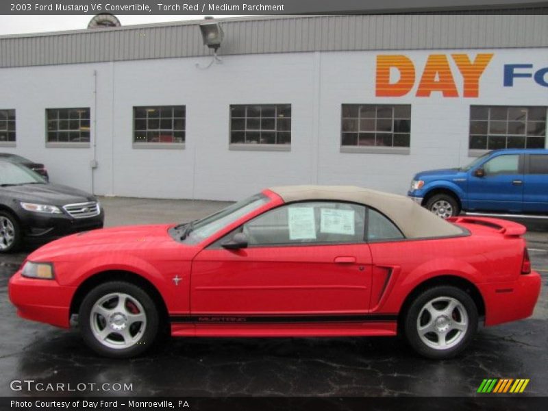 Torch Red / Medium Parchment 2003 Ford Mustang V6 Convertible