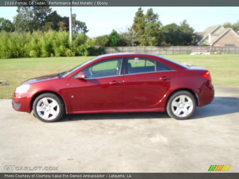 Performance Red Metallic / Ebony 2010 Pontiac G6 Sedan