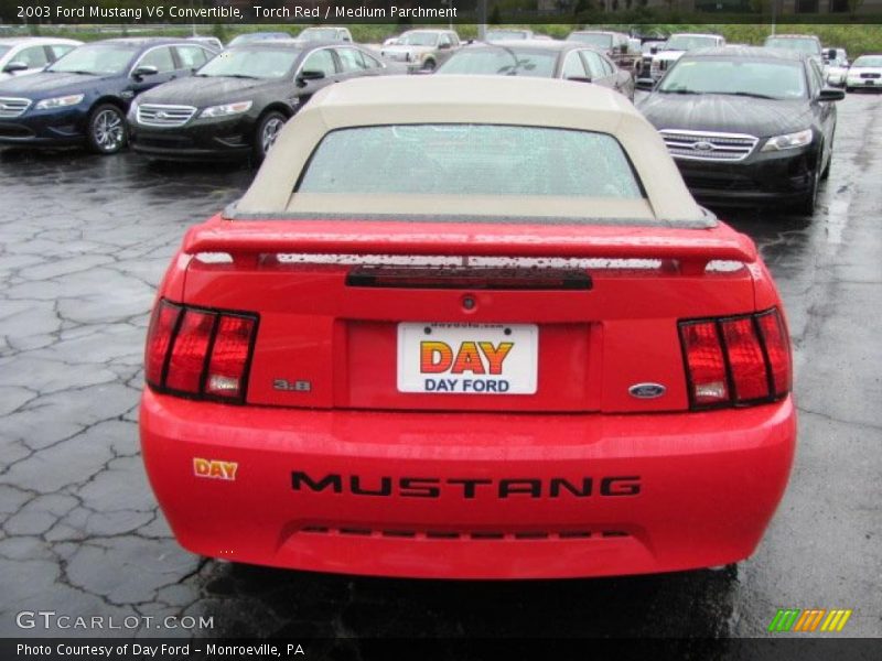 Torch Red / Medium Parchment 2003 Ford Mustang V6 Convertible