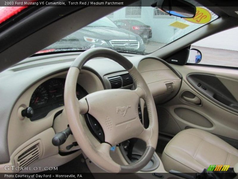 Torch Red / Medium Parchment 2003 Ford Mustang V6 Convertible