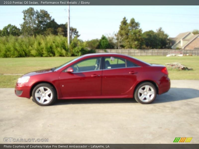 Performance Red Metallic / Ebony 2010 Pontiac G6 Sedan