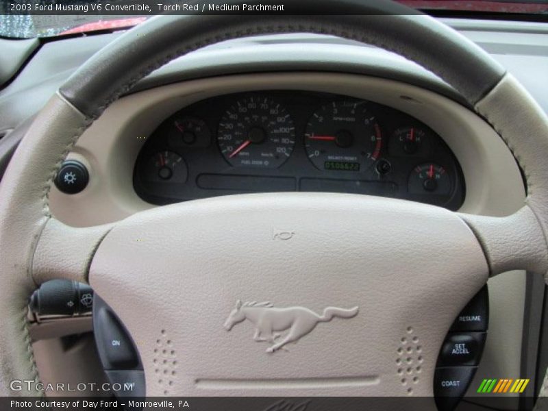 Torch Red / Medium Parchment 2003 Ford Mustang V6 Convertible