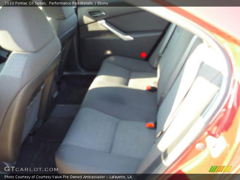 Performance Red Metallic / Ebony 2010 Pontiac G6 Sedan