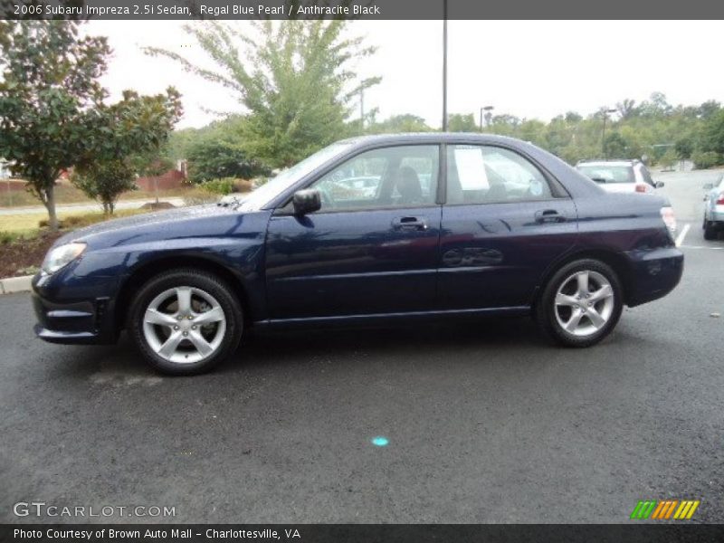 Regal Blue Pearl / Anthracite Black 2006 Subaru Impreza 2.5i Sedan