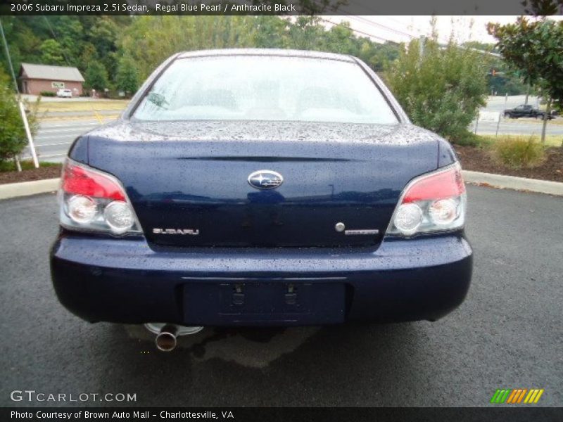 Regal Blue Pearl / Anthracite Black 2006 Subaru Impreza 2.5i Sedan