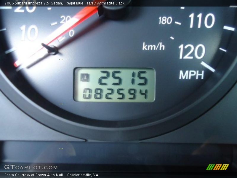 Regal Blue Pearl / Anthracite Black 2006 Subaru Impreza 2.5i Sedan