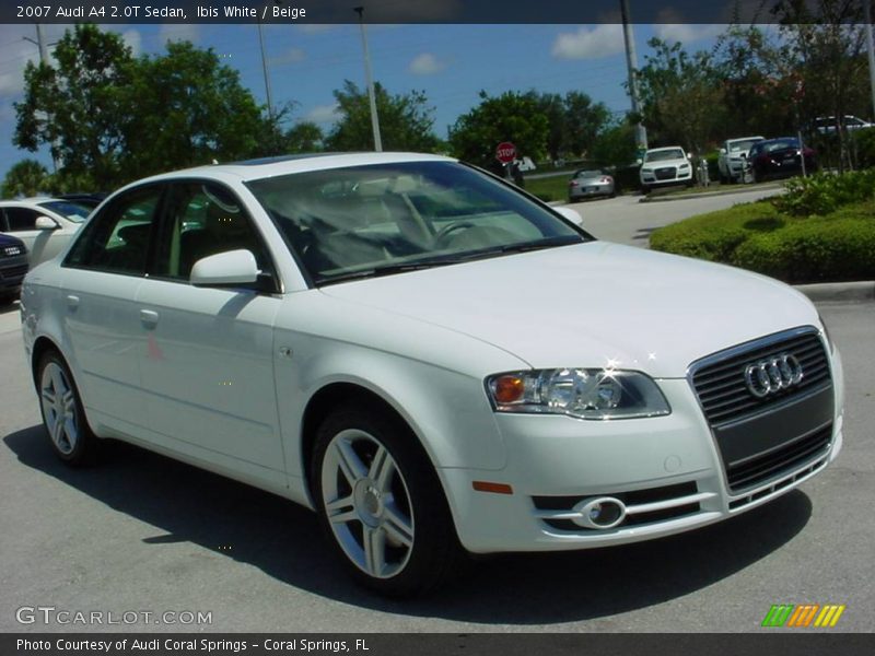 Ibis White / Beige 2007 Audi A4 2.0T Sedan