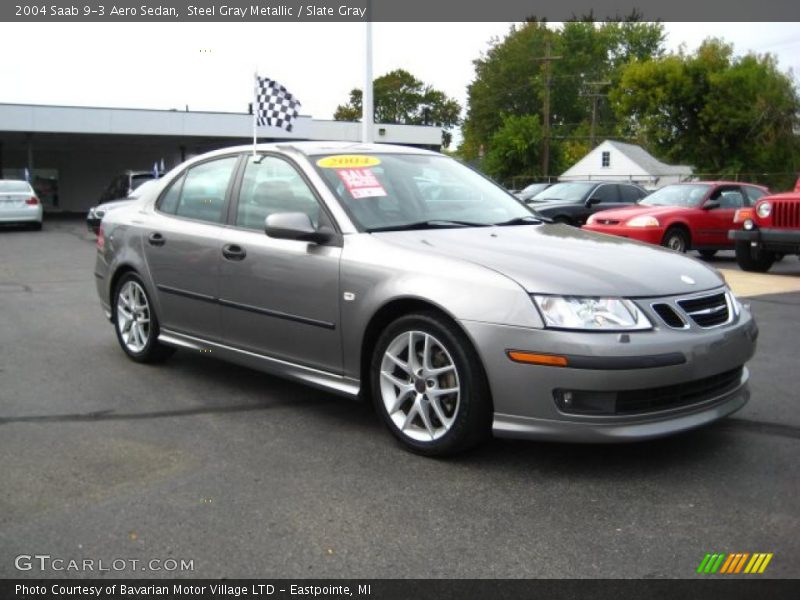 Steel Gray Metallic / Slate Gray 2004 Saab 9-3 Aero Sedan