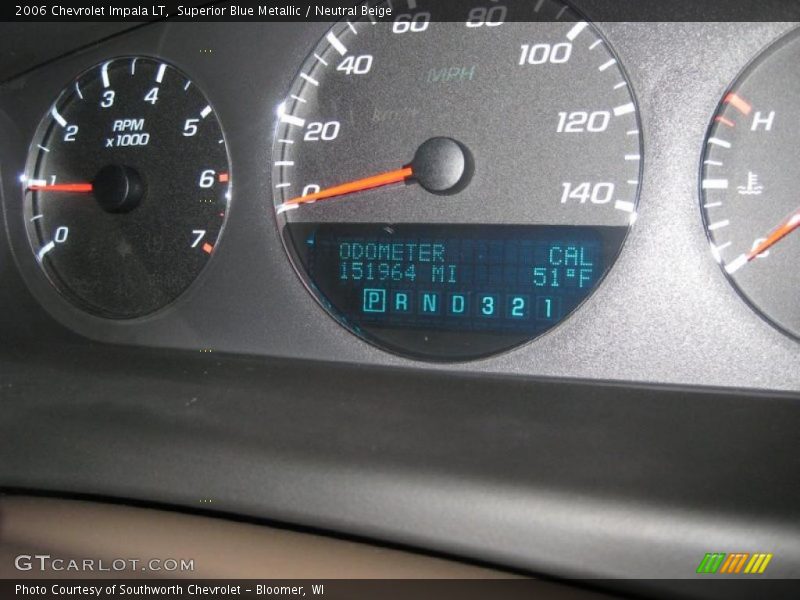 Superior Blue Metallic / Neutral Beige 2006 Chevrolet Impala LT