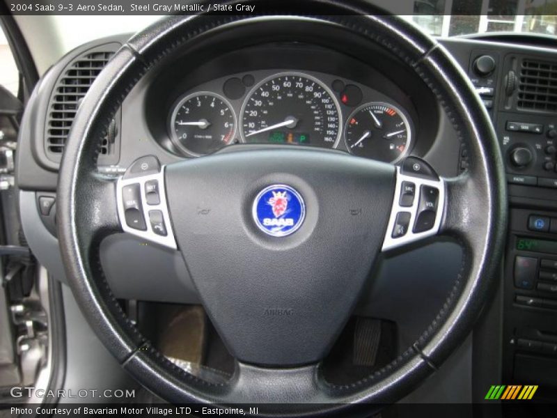 Steel Gray Metallic / Slate Gray 2004 Saab 9-3 Aero Sedan