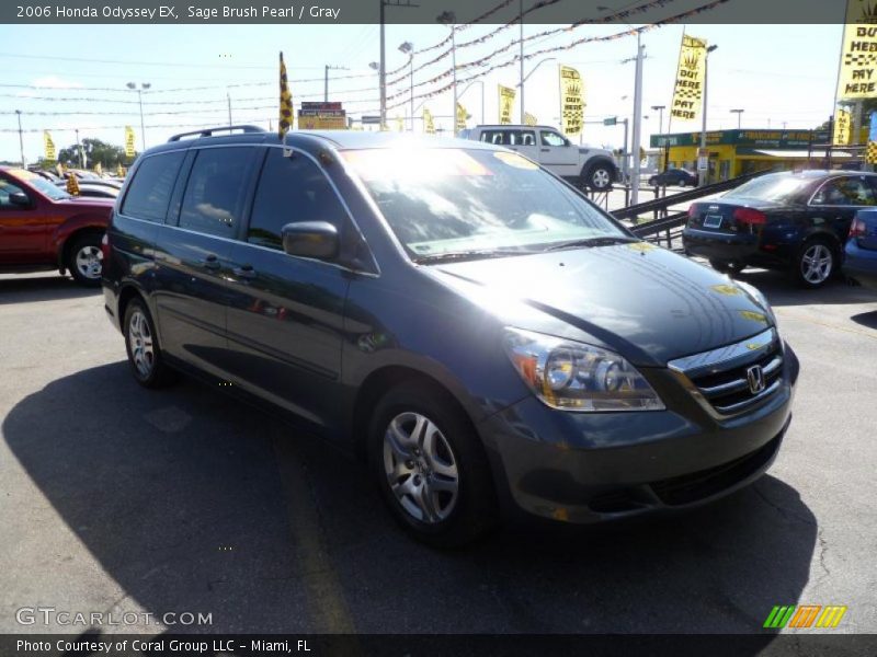 Sage Brush Pearl / Gray 2006 Honda Odyssey EX