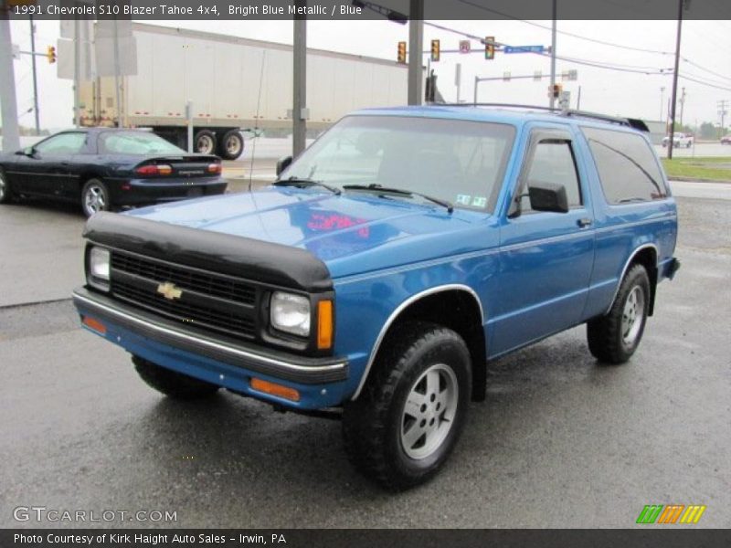 Bright Blue Metallic / Blue 1991 Chevrolet S10 Blazer Tahoe 4x4