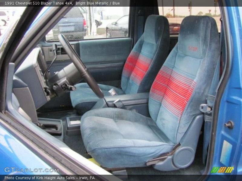 Bright Blue Metallic / Blue 1991 Chevrolet S10 Blazer Tahoe 4x4