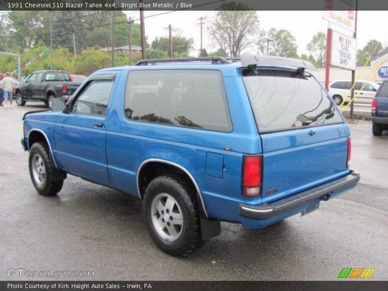 Bright Blue Metallic / Blue 1991 Chevrolet S10 Blazer Tahoe 4x4