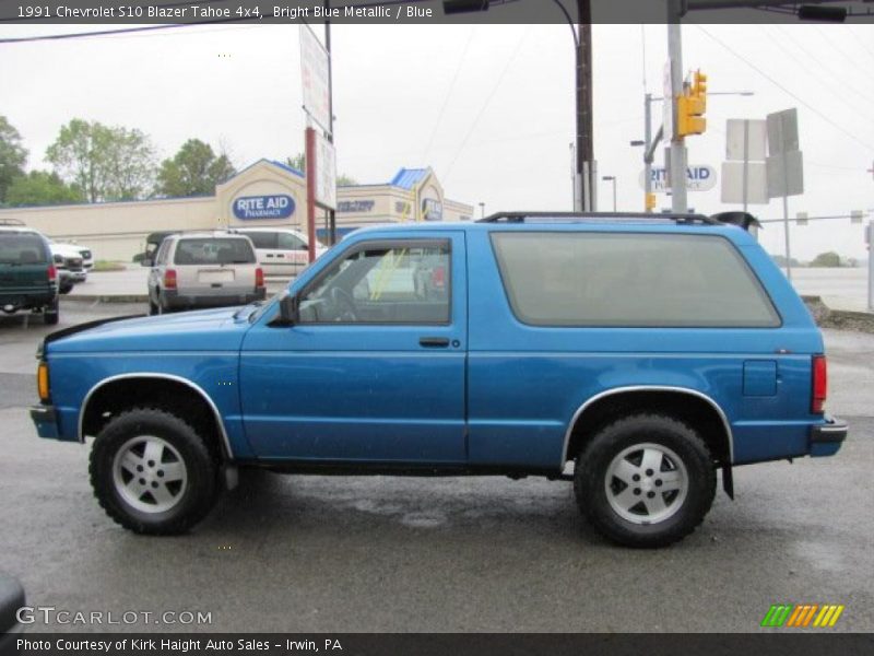 Bright Blue Metallic / Blue 1991 Chevrolet S10 Blazer Tahoe 4x4