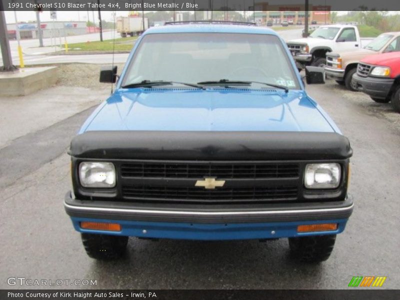 Bright Blue Metallic / Blue 1991 Chevrolet S10 Blazer Tahoe 4x4