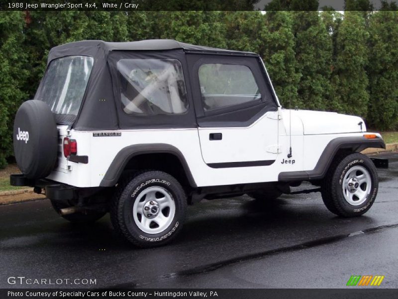 White / Gray 1988 Jeep Wrangler Sport 4x4
