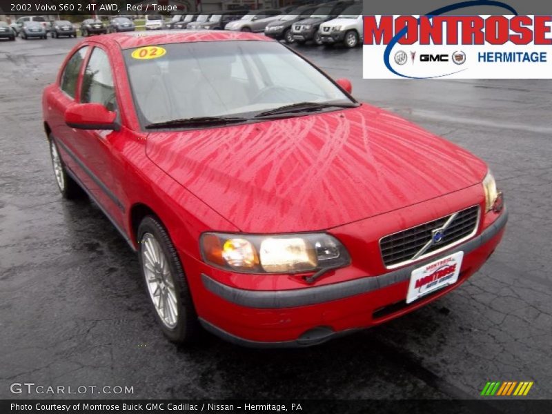 Red / Taupe 2002 Volvo S60 2.4T AWD