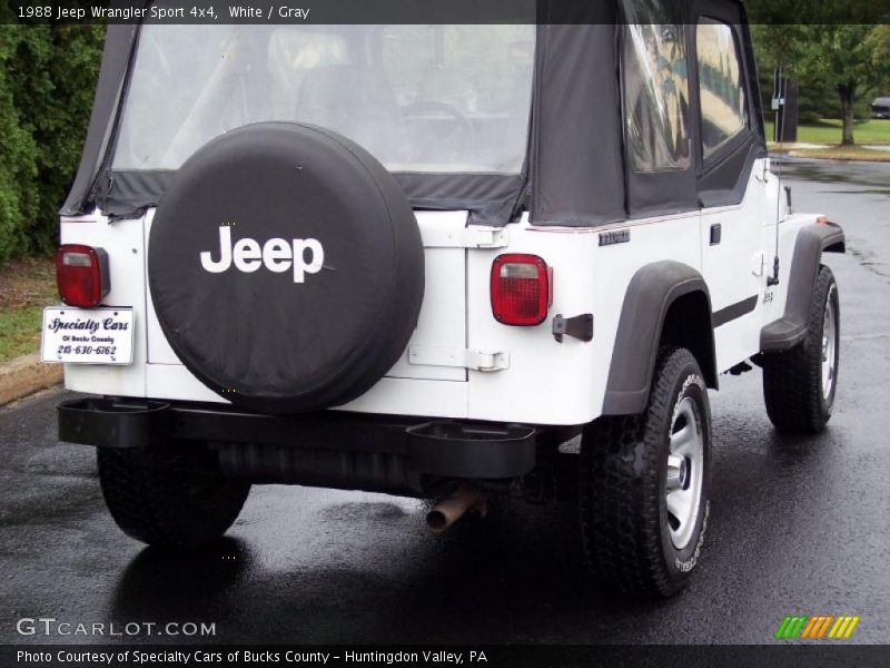 White / Gray 1988 Jeep Wrangler Sport 4x4